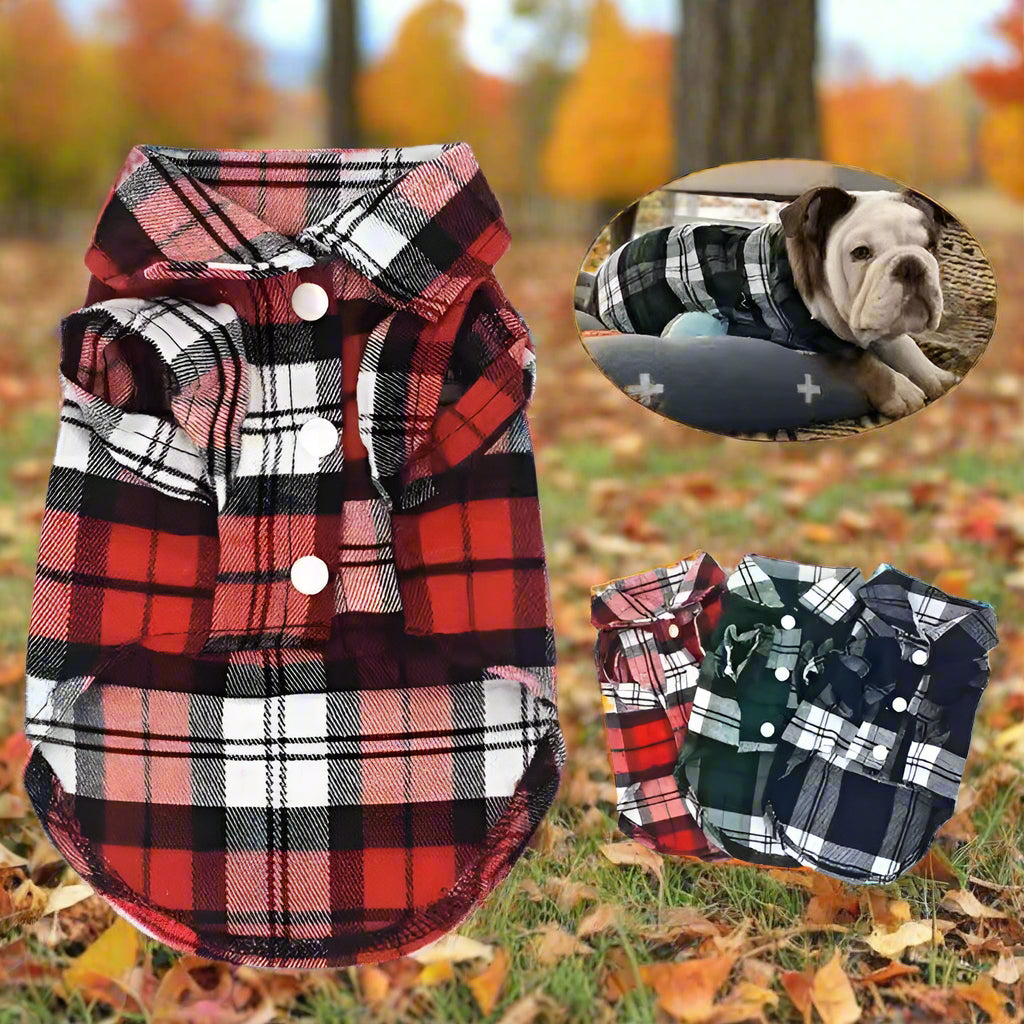 Super Cute Cotton Plaid Dog Shirts - Simply Petastic
