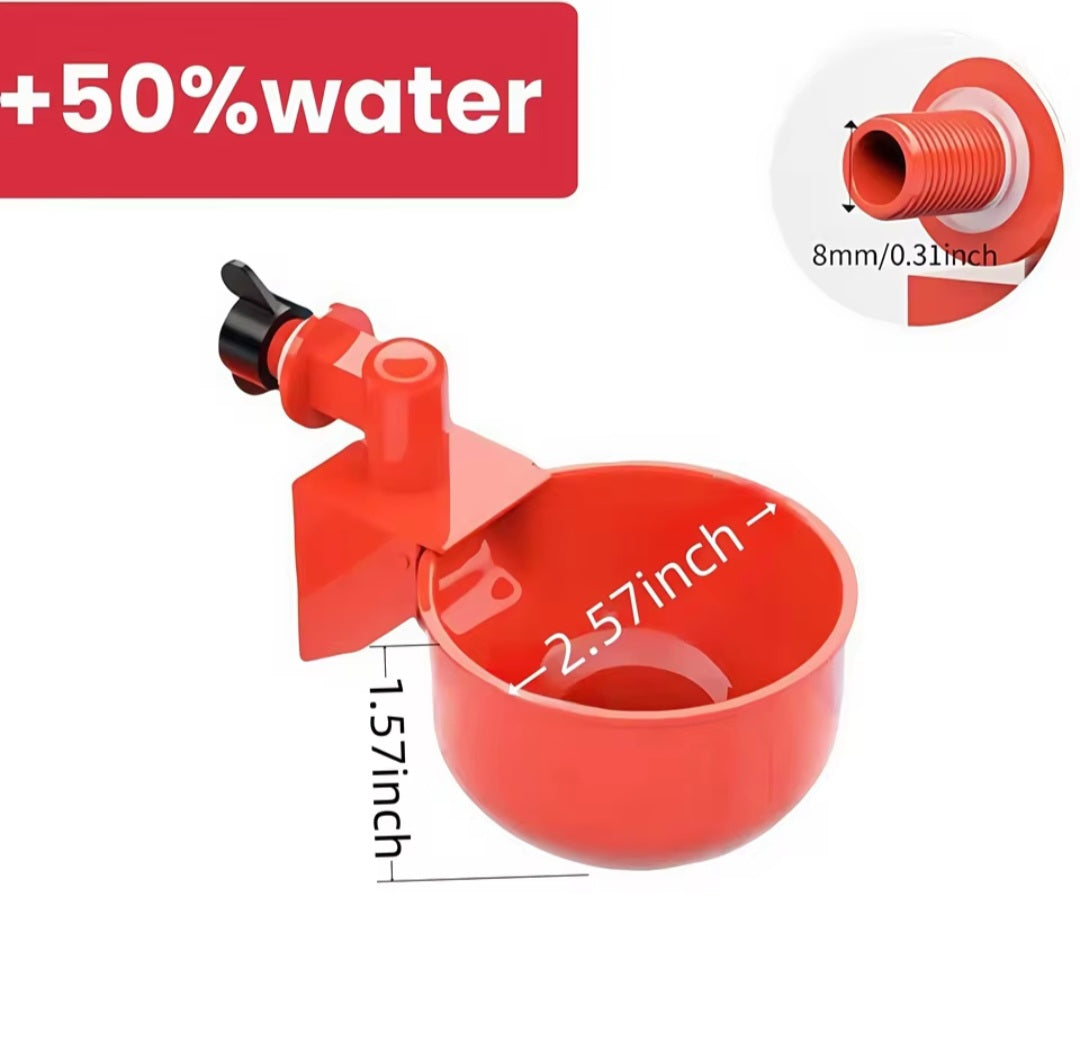 Automatic Water Cups Poultry Drinker Waterer Chicken Duck Quail Drinking Feeders