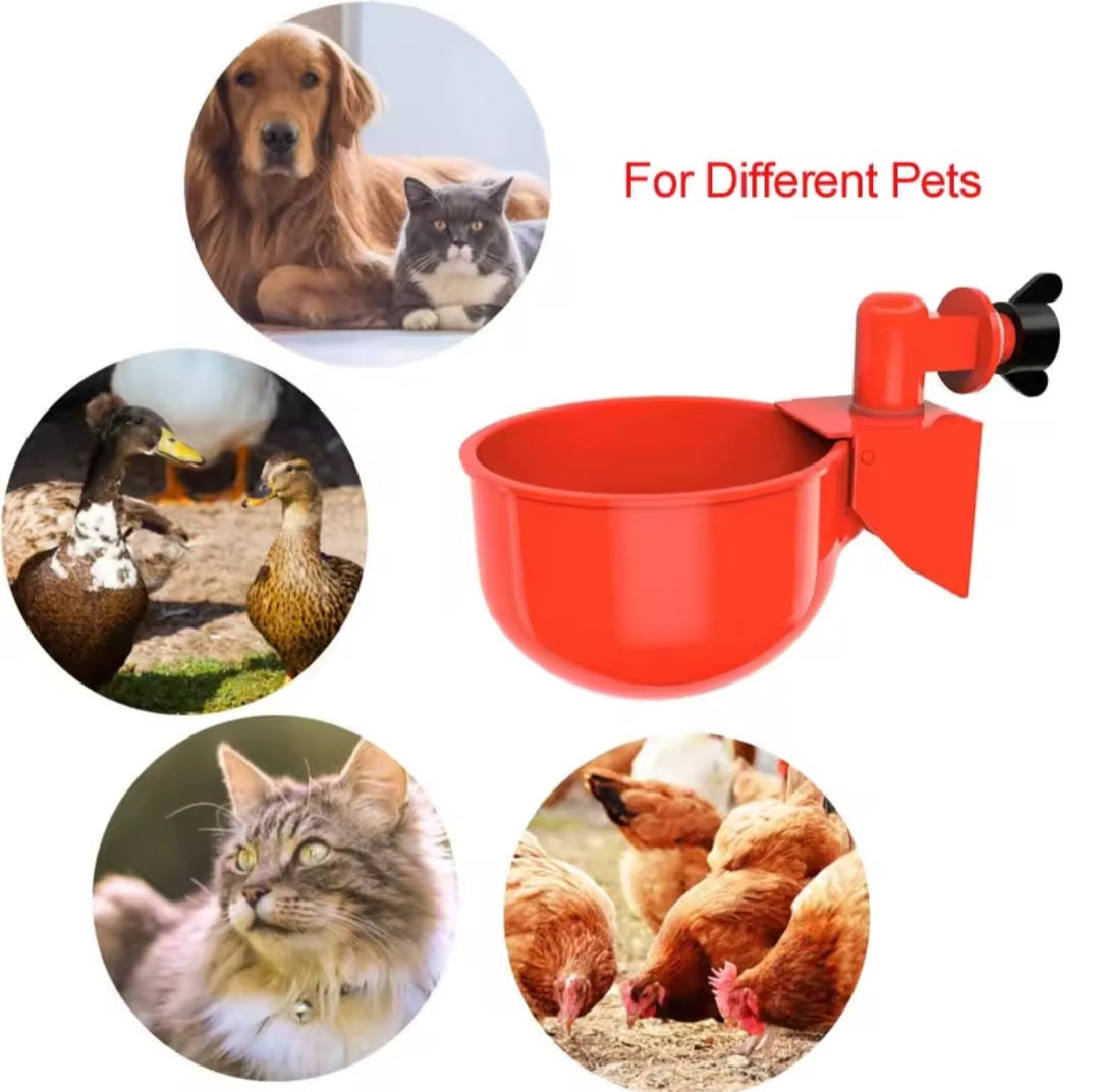 Automatic Water Cups Poultry Drinker Waterer Chicken Duck Quail Drinking Feeders