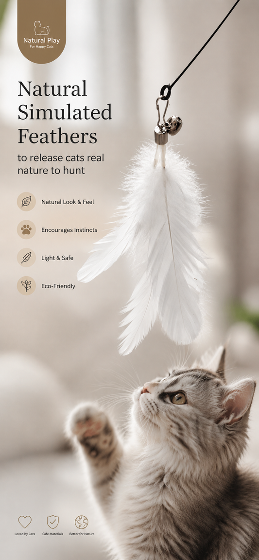 Cat Feather Toy Steel Wire Long Stick Cat Teaser Stick With Sucker
